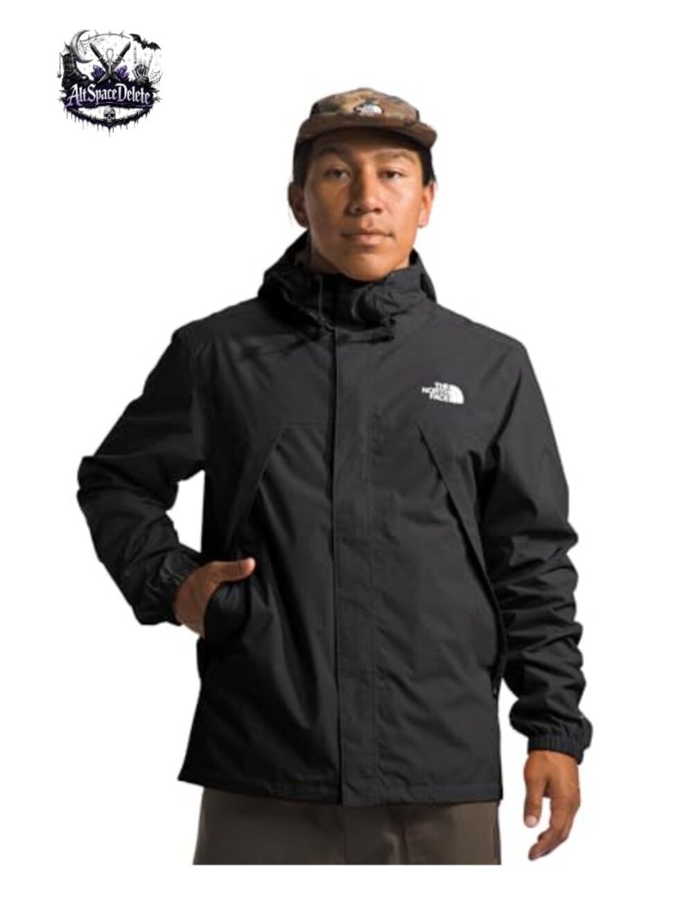 Men's Waterproof Windproof Rain Jacket Seam-Sealed DryVent 2L Hooded